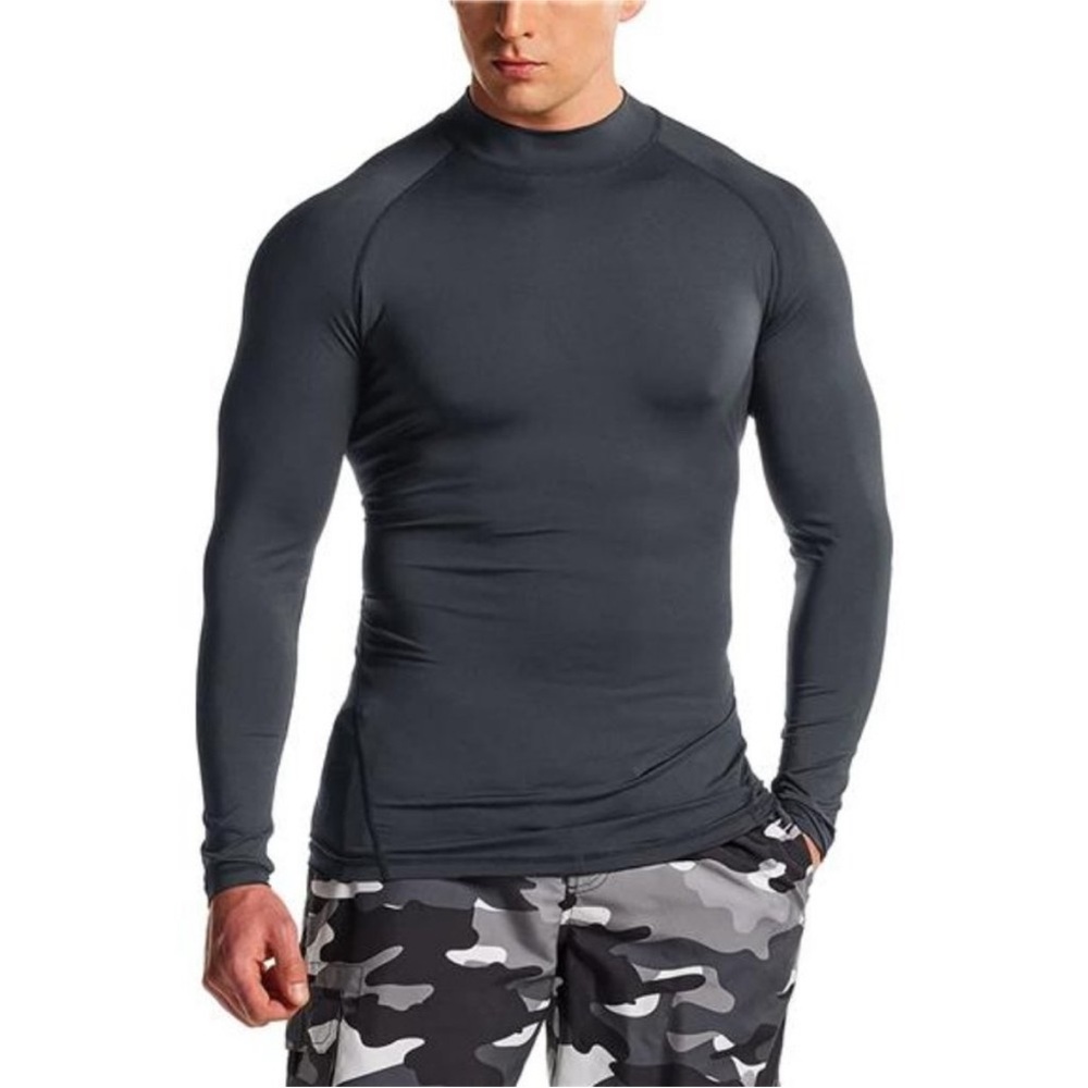 Men's UPF 50+ Long Sleeve Rash Guard Quick Dry Water Surf Swimming Shirts Medium
